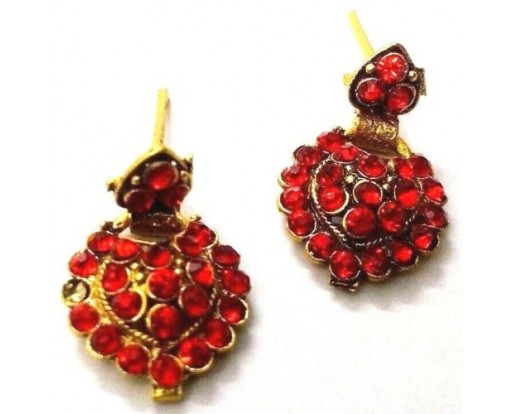 Golden Oxidized Earrings Ethnic Traditional Imitation Jewelry Drop Dangle - EA42
